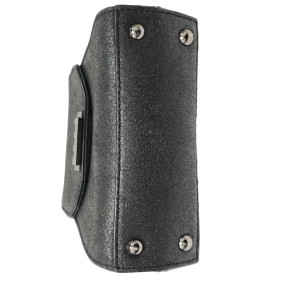 ZAC POSEN Eartha Iconic Mini Top Handle Black Suede Leather Crossbody Bag - Picture 4 of 11